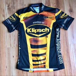 LOUIS GARNEAU Klipsch Cycling Jersey Bike Shirt 1/2 Zip Pockets Medium Women’s